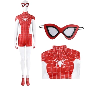 Spider-Man Mary Jane Overall Earth-18119 Crimson She-Devil Cosplay Kostüm Maske - Bild 1 von 17