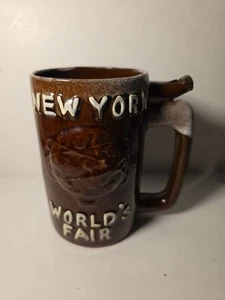 Taza de cerveza silbante de cerámica 1961 Estados Unidos acero hecha en Japón (Unisphere) - Imagen 1 de 10