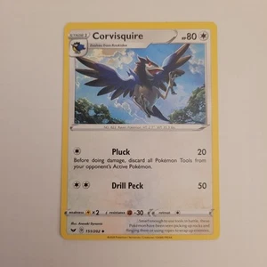 Corvisquire 151/202 Non Holo Sword & Shield Pokemon Card - Picture 1 of 2