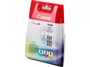 Triple-Set CLI-8C -8M -8Y Cyan Magenta Yellow Canon Original Ip4500 0621B029 - Picture 1 of 1