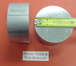 2 Pieces 3" ALUMINUM 6061 ROUND ROD 2" long T6511 Solid Extruded Lathe Bar Stock - Picture 1 of 1