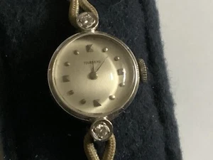 Vintage 14k White Gold Diamonds Ladies Watch - Picture 1 of 5