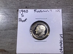 1990 S-Roosevelt Proof Dime from San Francisco Mint Proof Set-040420-29 - Picture 1 of 4