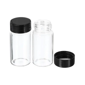 20mL Reagenz Media Flasche 20Paket Rund Glas Lagerflaschen Schraube Kappe Klar - Bild 1 von 5