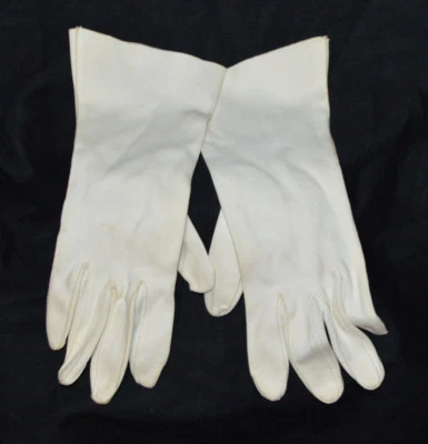 Guantes de vestir de conducción de algodón beige blanco roto vintage talla pequeña Foto 1 de 4