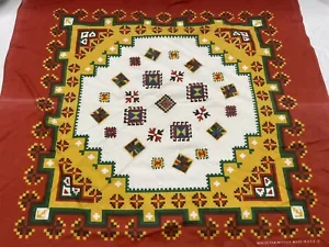 Vintage Navajo Native American Southwest Tribal Bandana 23” Scarf Made in USA - Picture 1 of 10