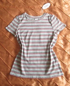 EDC BY ESPRIT KURZARM STRICK SHIRT GESTREIFT STREIFEN BLAU WEISS ROT M, 38 NEU - Bild 1 von 11