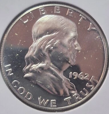 1962 Franklin P Half Dollar - PROOF - 90% Silver - Image 1 of 2