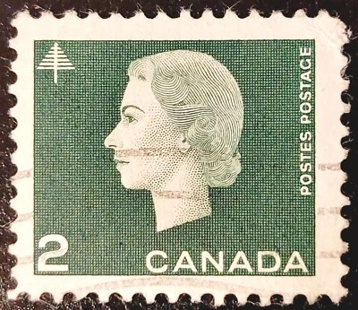 🇨🇦 Canada 2c (Cent) Postage Stamp : (60s) Tree; Cameo; ER ll (SG: CA 528) - Image 1 of 2