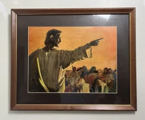 Jesus Heals Lepers By George Prout Vintage ORIGINAL PAINTING Art ~18x21” Ooak - Picture 1 of 18