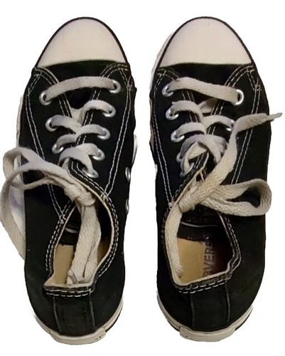 Sneakers basse Youth Converse All Star cravatta nera in pizzo taglia 1 USA TAGLIA 13 5 UK