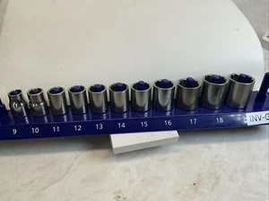 Craftsman 3/8 Drive Metric Sockets 12pt 9-19mm 11pc, Inv-G, USA L-612-Inv-G - Picture 1 of 9