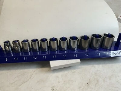 Craftsman 3/8 Drive Metric Sockets 12pt 9-19mm 11pc, Inv-G, USA L-612-Inv-G - Image 1 of 4