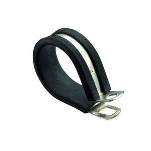 NARVA 56482 PIPE CABLE SUPPORT CLAMPS 16mm STEEL P CLAMP UV RUBBER COVER x1 - Picture 1 of 3
