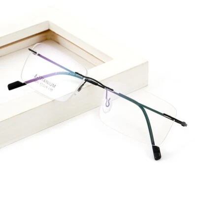Monturas de gafas retro ultraligeras β de aleación de titanio sin montura gafas EE. UU. Foto 1 de 4