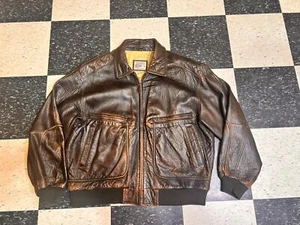 VTG Embarcadero Type A-2 Bomber Jacket  Charles Lindbergh Sz 2X - Picture 1 of 10