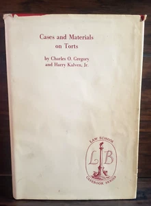 Cases and Materials on Torts by Gregory and Kalven Hardcover 1969 2nd Edition - Picture 1 of 14