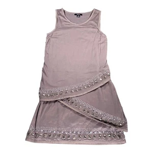 Sfera Spain Dress Womens S Short Shift Sleeveless Tunic Embellished Jazz Flapper - Picture 1 of 13