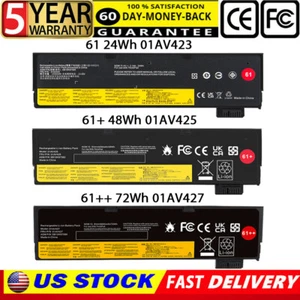 01AV423 01AV422 01AV452 Battery for Lenovo Thinkpad T470 T480 T570 T580 - Picture 1 of 31