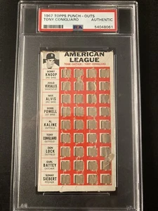 1967 Topps Punch-Outs Tony Conigliaro Boston Red Sox - PSA⚾️ - Picture 1 of 3