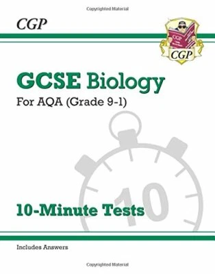 Grade 9-1 GCSE Biology: AQA 10-Minute Tests (with answers) (CGP ... by CGP Books - Image 1 of 2