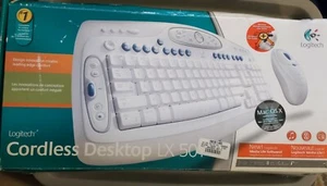 Logitech Cordless Desktop LX501- Keyboard- Connectors- disks manuals - Picture 1 of 5