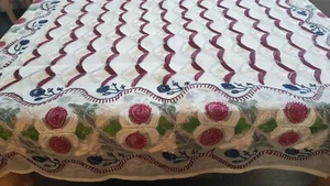 Organza Tablecloths,embroidery with 6 napkins,Size 55"x 51".Gift for her. - Picture 1 of 12