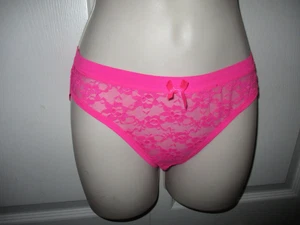 Mamia Women's Panties LARGE Sexy Fuchsia Pink LACE Sheer Bikini #LP7927LK1  - Picture 1 of 7