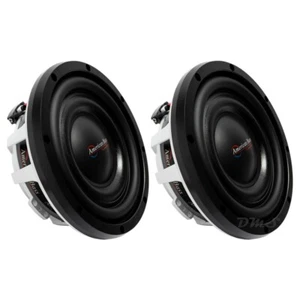 (2) American Bass Titanium TM-844 600W DVC 4 Ohm Shallow Slim 8 Inch Subwoofers - Picture 1 of 5