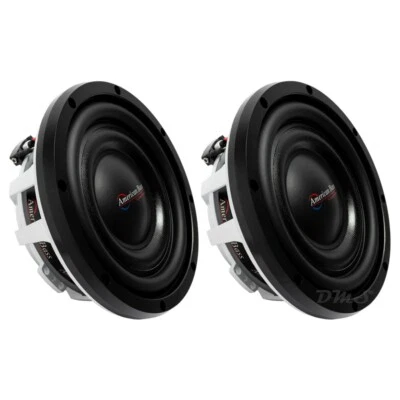 (2) American Bass Titanium TM-844 600W DVC 4 Ohm Shallow Slim 8 Inch Subwoofers - Image 1 of 4