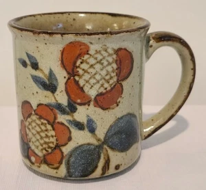 Vintage Otagiri Style Stoneware Mug Floral Pattern - Picture 1 of 6