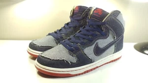 NIKE 2016 DUNK HIGH TRD QS SB REESE FORBES 881758 441 DENIM BLUE WHITE RED 10 - Picture 1 of 9
