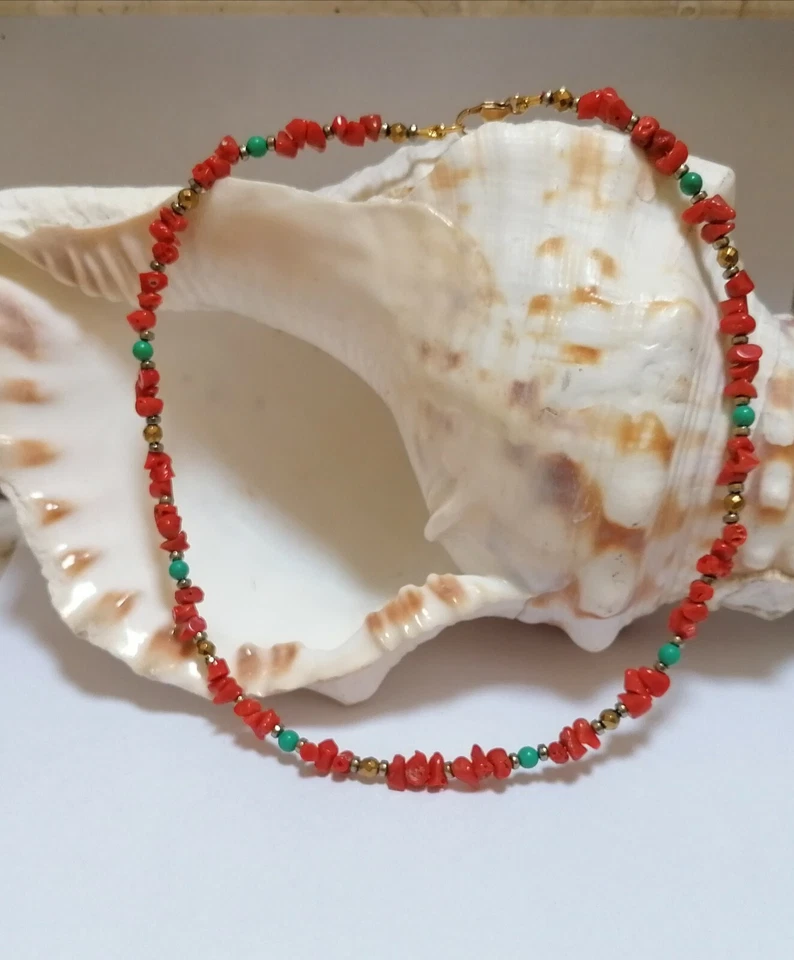 Girocollo di Corallo e Turchese - Immagine 1 di 1