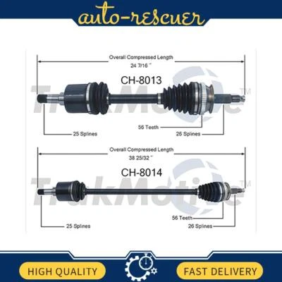 TrakMotive CV Axle Shaft 2x fits from 1995 to 1997 Dodge Stratus - Image 1 of 3