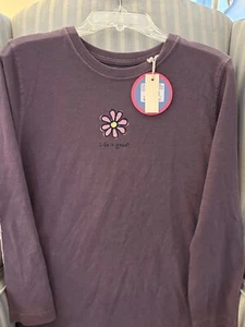 NWT! CLASSIC LIFE IS GOOD GIRLS L/S TEE JAKE "DAISY" (L -10)...ON WHITE - Picture 1 of 2