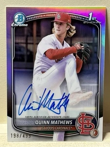 2025 Bowman Chrome 1st Quinn Mathews Auto /499 #CPA-QM - Bild 1 von 5