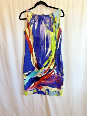 Vestido justo Lela Rose colorido pintura - Tamanho 8 médio - Imagem 1 de 4