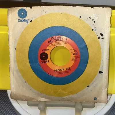 PEGGY LEE IS THAT ALL THERE IS? / I'M A WOMAN - CAPITOL 2602 Red Label W/ Sleeve Foto 1 de 4