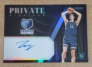2024-25 Panini Zach Edey RC Private Signings (from Noir) Holo On-Card Autograph - Picture 1 of 2
