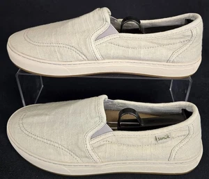 Sanuk Womens Sz 9 Avery Shoes Slip On Hemp Washed Gray Canvas Vegan Sneaker - Picture 1 of 8