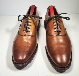 $350 Allen Edmonds Carlyle 8 Oxford Walnut Brown Leather Dress Shoes Mens 8 D - Picture 1 of 12