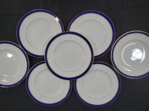 Royal Worcester Howard Cobalt Gold Salad Plate (8") Set Of Seven - Bild 1 von 6