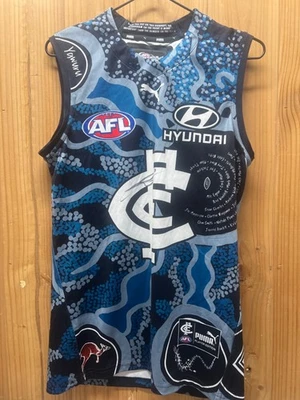 Jesse Motlop 1/1 Signed Game Warn Carlton Guernsey Round 11, 2022 - Image 1 of 4