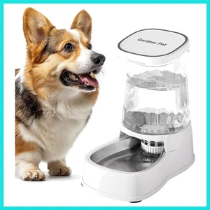 Dispensador automático de agua para perros por gravedad de acero inoxidable alimentador de agua, 1... - Imagen 1 de 8