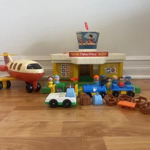 Avión naranja Fisher Price Little People Play Family Airport 2502 1980 vintage - Imagen 1 de 22