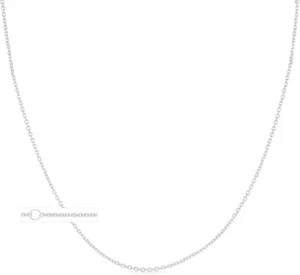 Floreo 18k White Gold Single Extendable Classic Cable Chain Adjustable Necklace - Picture 1 of 4