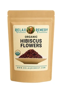 Organic Hibiscus Flowers C/S - 100% Pure, Non-GMO Hibiscus Sabdariffa, Vibrant - Picture 1 of 6