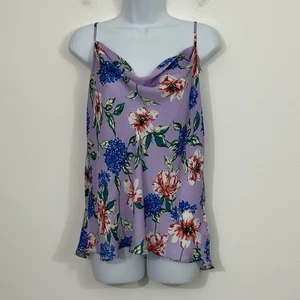 NUEVO CON ETIQUETAS Parker Seda Cami Top Grande Lais Flor Púrpura Floral Correa de Espagueti - Imagen 1 de 13