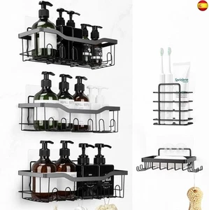 Cinnani Estanteria Baño, 5 piezas Estanteria Baño Sin Taladro, Estantes Ducha P - Imagen 1 de 7