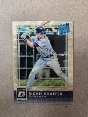 Donruss Optic Baseball Richie Shaffer 2016 clasificación 45 novato vinilo dorado 1 de 1 mlb Foto 1 de 2